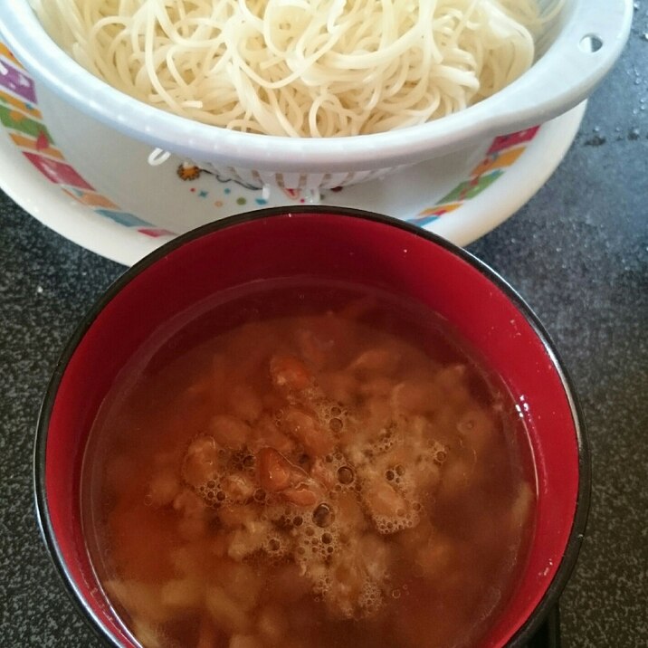 納豆つけ汁そうめん